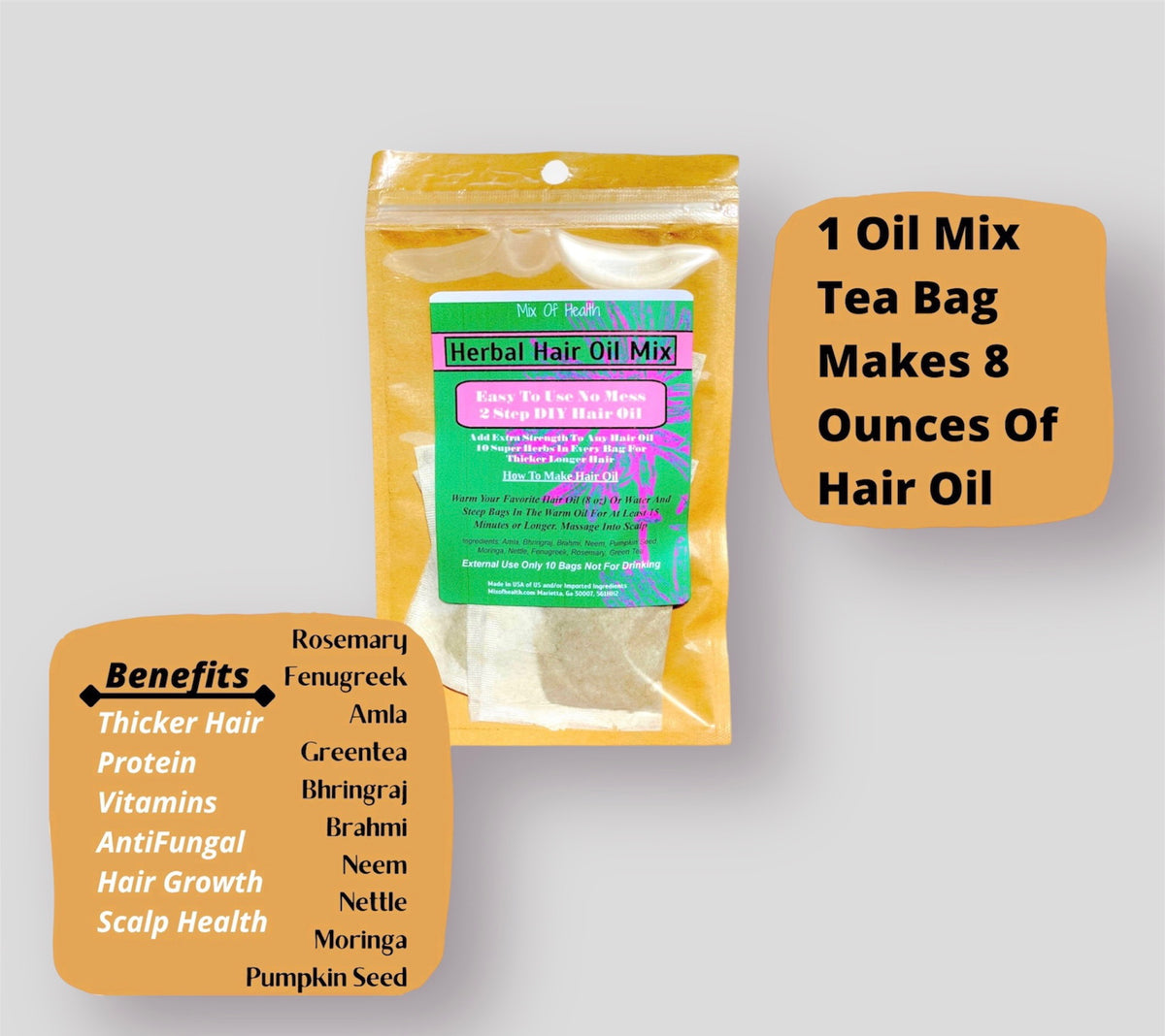Herbal Infusion Hair Oil, Hair Growth, Amla Oil, Rosemary Oil